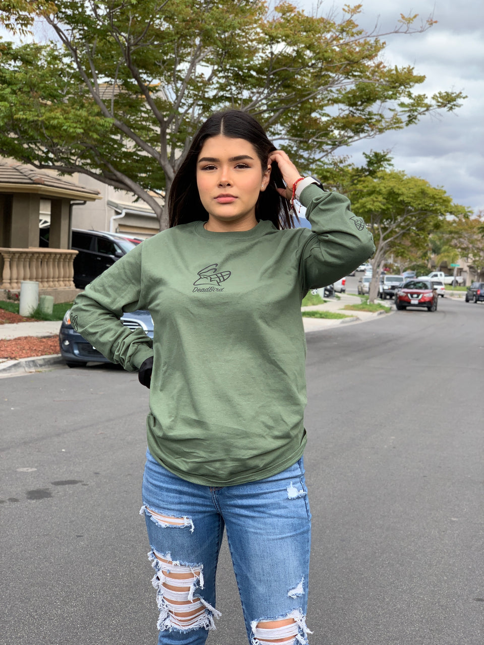 Long Sleeve DeadBird Shirt (Green)